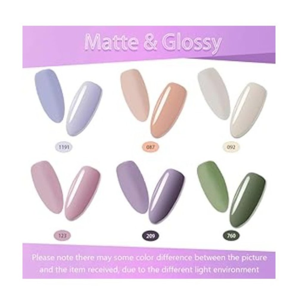 Gel Nail Polish Starter Kit Classic Soak Off Gel Polish Set with 48W U V/LED - Picture 2 of 2